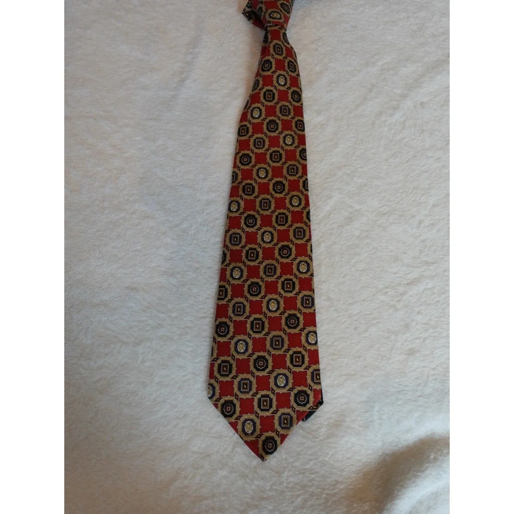 Vintage Tommy Hilfiger Tie Mens Italian Silk Made‎ in USA Crest Old Money Office